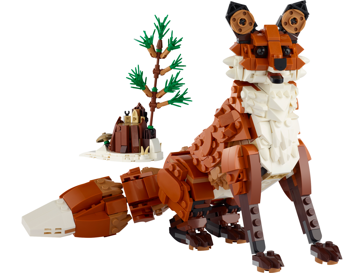 Fox made of legos.