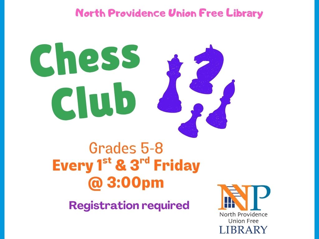 Flyer with information about Chess Club Program.