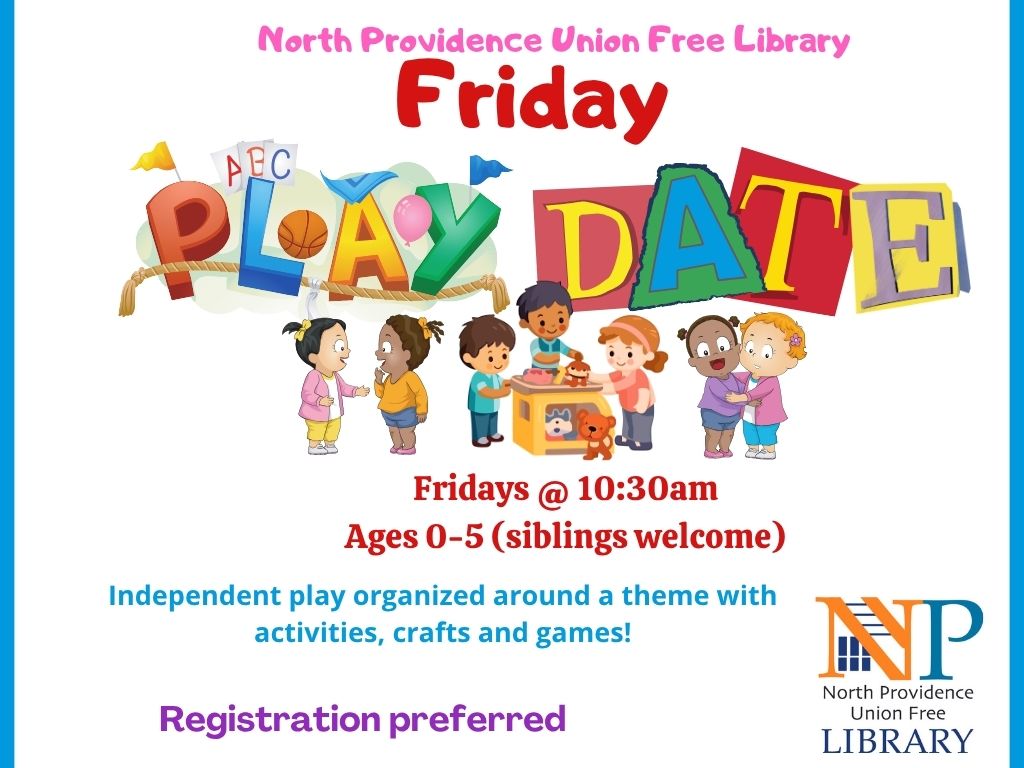 Flyer with information about Friday Playdate Program.
