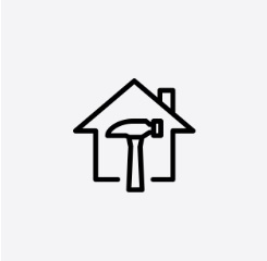 image of a hammer inside of a house