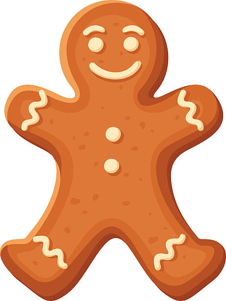 Gingerbread man smiling