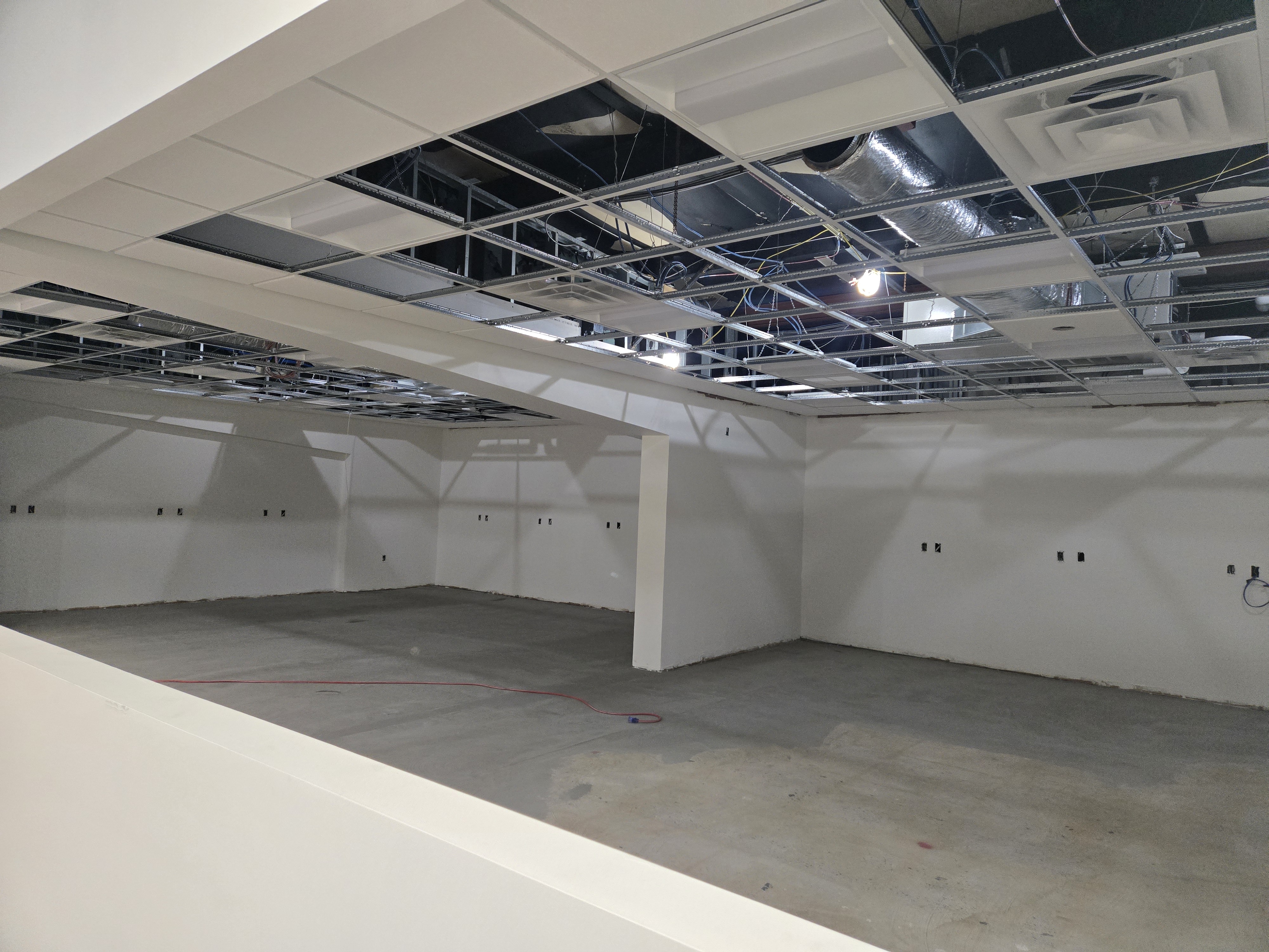 Computer lab area painted.