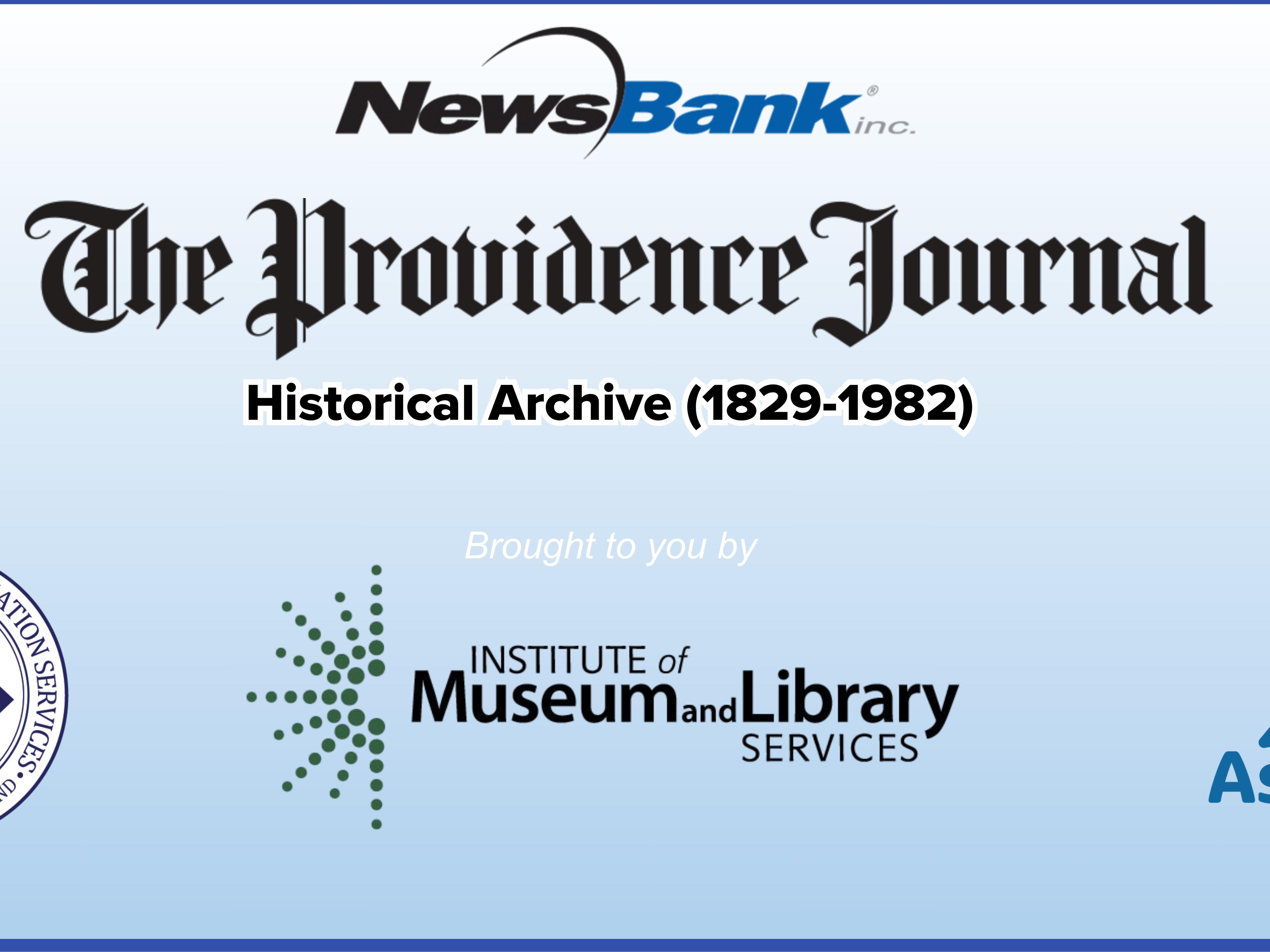 Online Providence Journal Now Expanded from 1829 to 1982