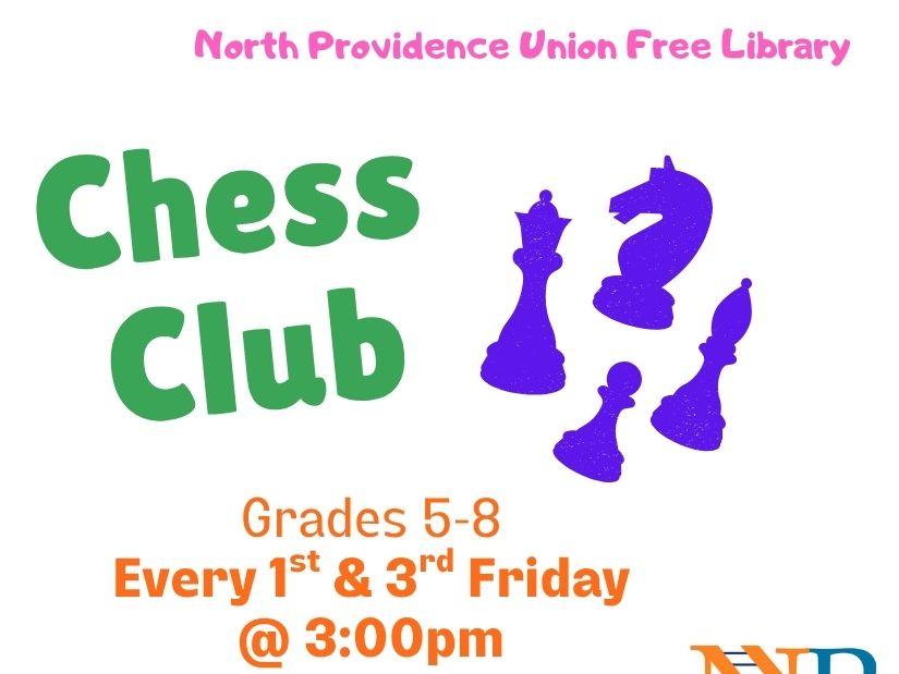 Flyer with information about Chess Club Program.