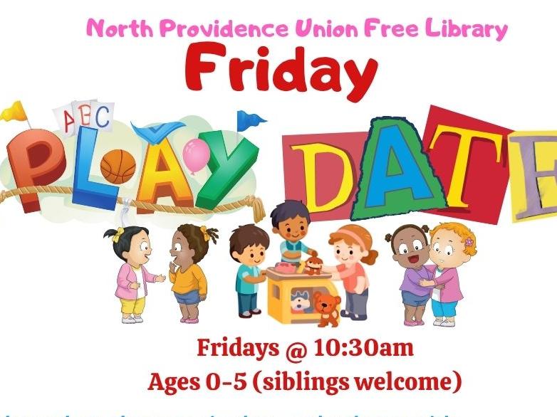 Flyer with information about Friday Playdate Program.