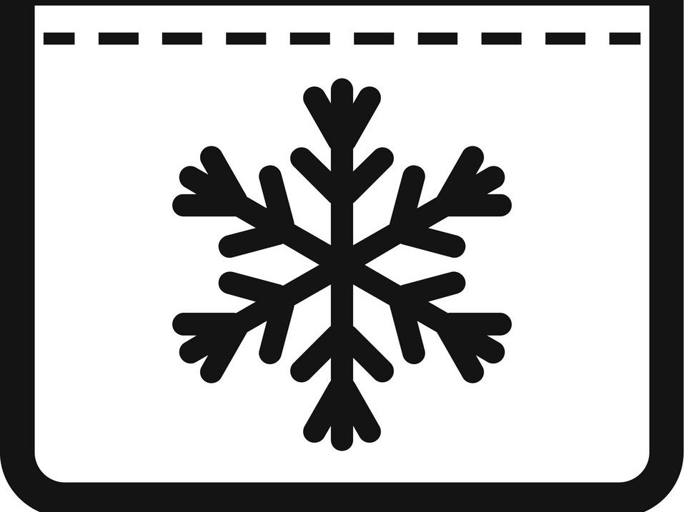 snowflake image on a calendar icon