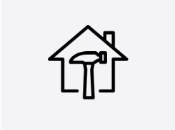 image of a hammer inside of a house