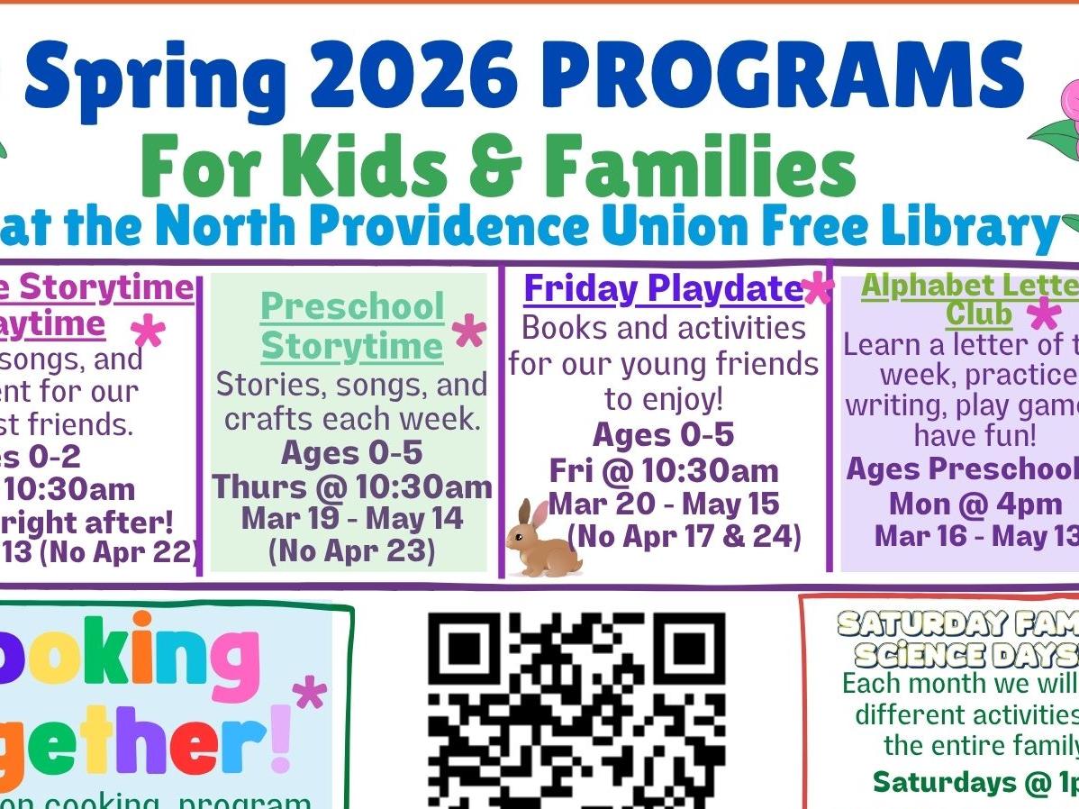 Flyer with information about Spring 2026 Kids Programs